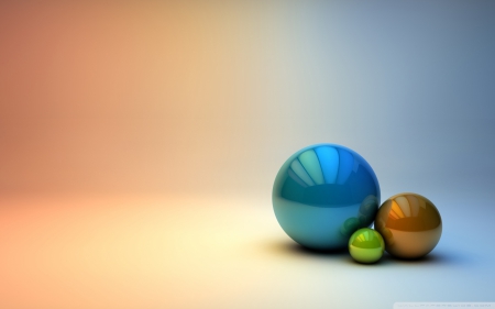 the three balls - ball, three, green, blue