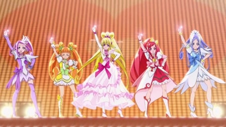 Doki Doki - pretty, anime, twin tail, kawaii, female, twintail, dress, blonde, blond hair, long hair, lolita, blond, dancing, nice, loli, anime girl, twintails, beautiful, girl, blonde hair, beauty, lovely, sweet, pretty cure, precure, magical girl, cute, dance, adorable