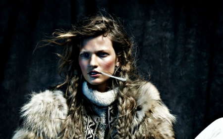 Bette Franke - fur, winter, Bette Franke, woman, model, girl, blonde