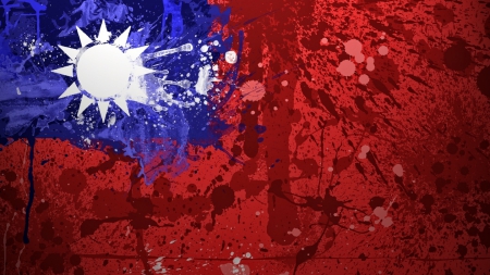 taiwanese flag - abstract, taiwanese, sun, flag