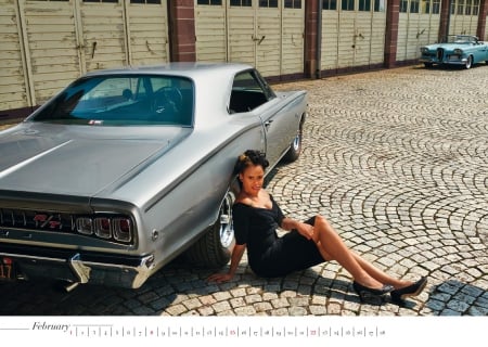 February - 15 - babe, mopar, classic, heels