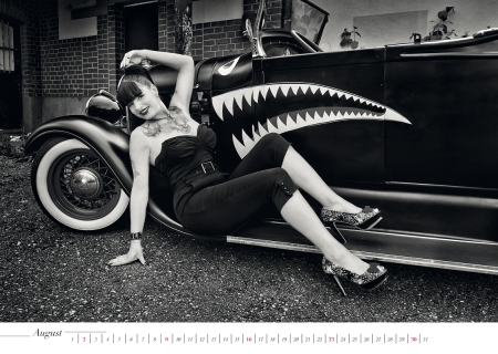 August - 15 - Whitewall, Hotrod, Classic, Pin Up