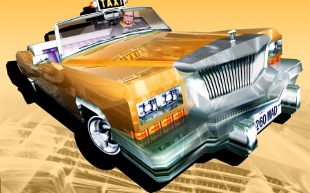 crazy taxi 3 - crazy, taxi, car, man