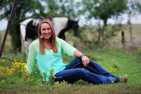 Rusty Barbwire - boots, horse, cowgirl, jeans