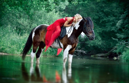 Beauty with Horse - photography, lady, beauty, model