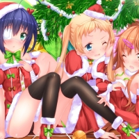 Three Santa Girls