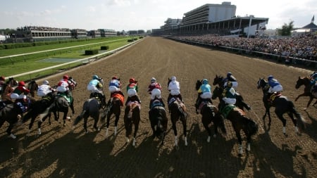 First Saturday in May - Churchill Downs, 1600x900, race, Kentucky Derby