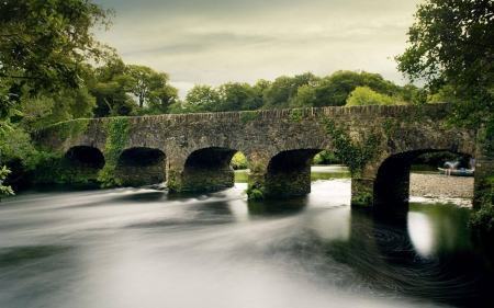 Stone Bridge - fun, cool, river, architecture, bridge