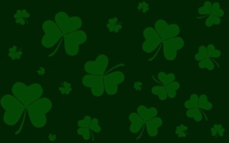 Clovers - black, Saint Patricks Day, shamrocks, Patricks Day, green, clovers