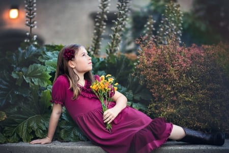 little girl - bonny, flower, childhood, blonde, adorable, grass, desktopnexus, photography, prone, child, seat, pink, comely, kid, set, fair, people, lovely, pure, cute, beautiful, girl, belle, white, little, dainty, tree, nature, pretty, baby, beauty, sweet, sightly, nice, green