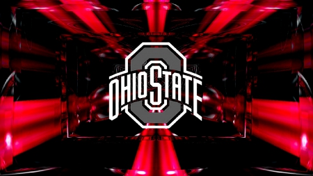 GRAY ATHLETIC LOGO ON AN ABSTRACT - ohio, basketball, state, buckeyes