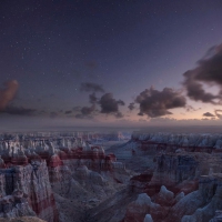 TWILIGHT OVER COAL MINE CANYON