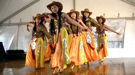 Dancing Cowgirls - style, girls, western, women, models, hats, cowgirls, oriental, fun, female, boots, fashion