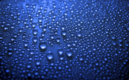 Water drops - abstract, water drops, luminos, blue, texture