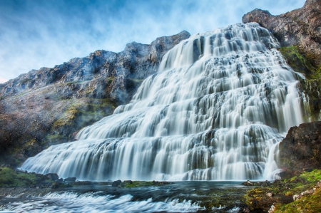 Waterfall - rock, natura, river, waterfall