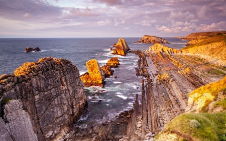 Sea and rocks - waves, landscape, Sea, rocks