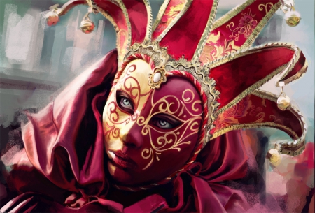 Venice Mask - colorful, mask, festival, portrait, 2d