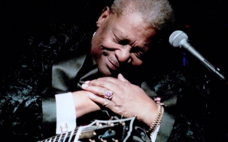 b b king - guitar, microphone, b b king, man, singer