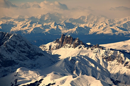 Italian Dolomites - mountains, winter, cool, fun, nature