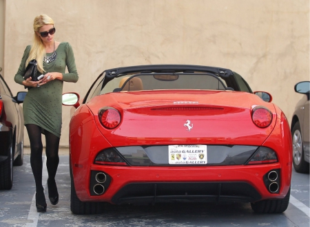 Paris Hilton and Ferrari - hot, teen, girl, cute, sexy