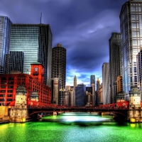 Chicago River~Saint Patrick's Day