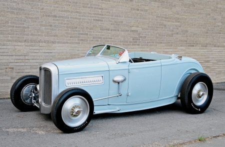 1932-Ford-Roadster - lite blue, classic, ford, hotrod