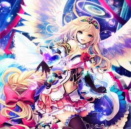 Angel - girl, pretty, angel, beautiful, wings, anime, cute