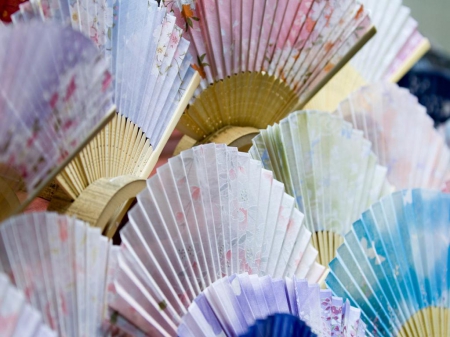 Japanese Fans - fan, japan, oriental, japanese, decor, spring