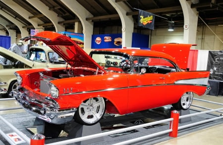 1957-Chevrolet-Bel-Air - classic, 1957, gm, red