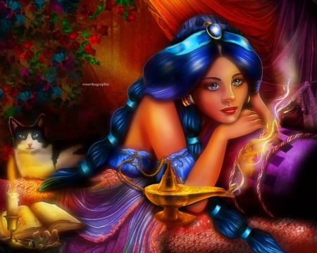 Jasmine - jasmine, fantasy, beauty, art