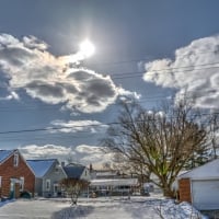 blue winter sky