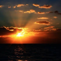 Sunset at sea