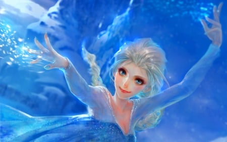 Frozen - women, fantasy, magic, movie, disney