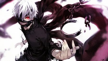 Tokyo Ghoul - scrub, chains, kaneki ken, tokyo ghoul