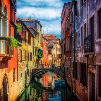 Houses along Venice Canal