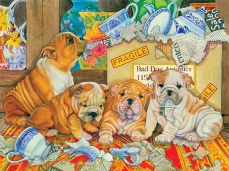 Bad Dog Antiques - play, adorable, dog, bad, happy, antiques