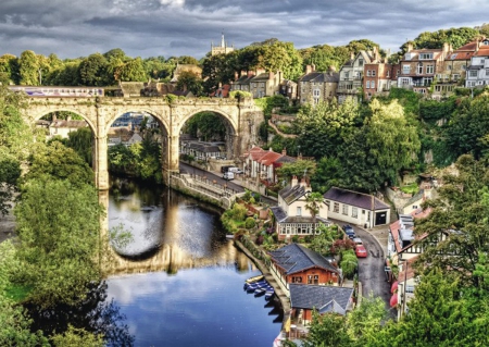 Over the River - river, landscape, travel, city