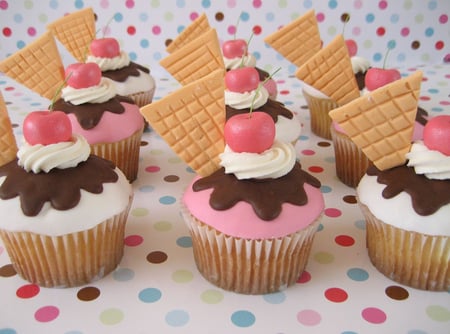 ice cream cupcake - ice cream, cupcake