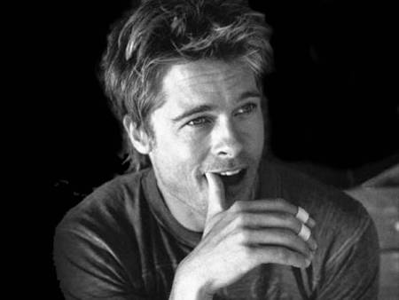 Brad Pitt - black and white, movies, cinema