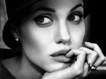 Angelina Jolie - hollywood, black and white, actress, movies