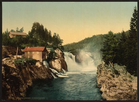 wonderful landscape - waterfalls, mountain