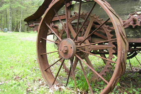 Old Iron Wheel - farm equipment, antique