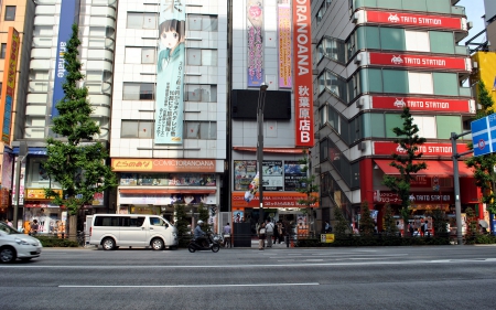 urban tokyo - street, japan, urban, tokyo, building