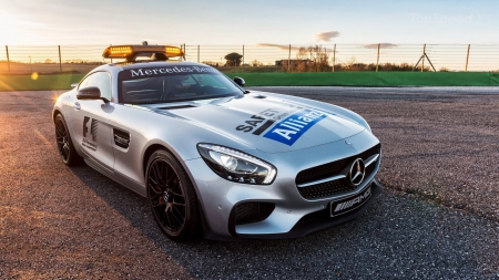 2015 Mercedes-AMG GT S F1 Safety Car - light bar, safety car, silver, 2015