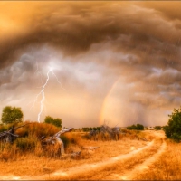 Stormy Sky over Field