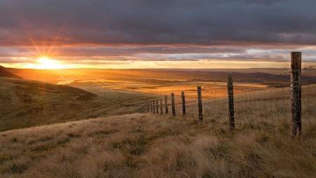 * Sunset * - nature, sky, field, sunset