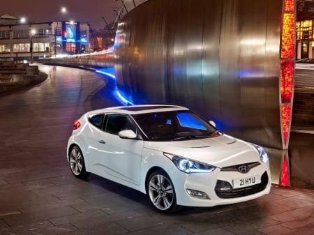 hyundai veloster - veloster, white, hyundai, japanese