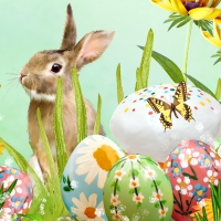 Easter Bunny in the Garden