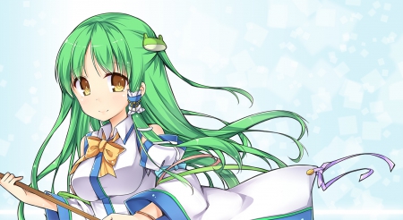 Kochiya Sanae - anime, japanese clothes, touhou, kochiya sanae