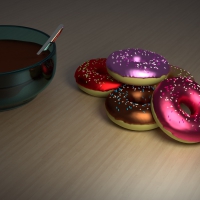 coloured donuts